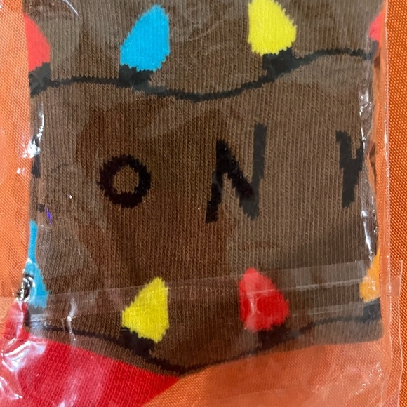 Women's Crew Socks - Brown with Multicolor Lights Stranger Things - Picture 4 of 6